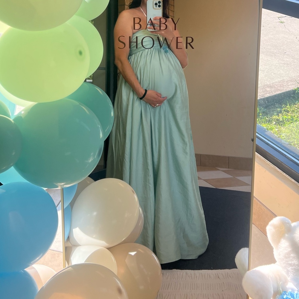H&M Strapless Light Green Dress